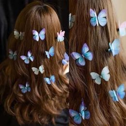 Accesorios para el cabello 5 Nuevo lindo princesa neta mariposa de doble capas linda niña para el cabello para niños.