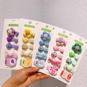 Accessoires pour cheveux, 5 pièces, pince à bouteille de boisson de dessin animé pour enfants, mode coréenne, épingles à cheveux en fleur de bonbon pour fille