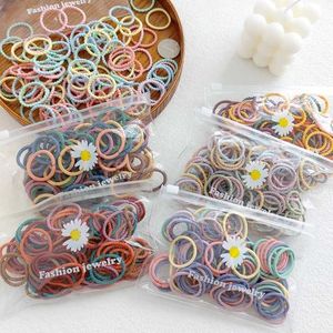 Accessoires de cheveux 50/100 PCS / SAC Nouveaux enfants Couleurs mignonnes Softs Elastic Hair Bands Baby Girls Beautiful Scrunchies Rubbers Bands Enfants Accessoires de cheveux