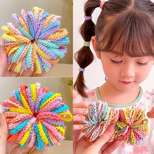 Accessoires de cheveux 50 pcs enfants mignon solide bandes élastiques coréen vague anneau cravate caoutchouc mode bandeaux pour enfant