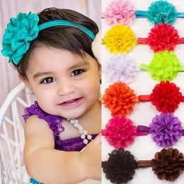 Accesorios para el cabello 5 uds./moda europea y americana, diadema elástica con flores huecas para niños, gorros para bebés