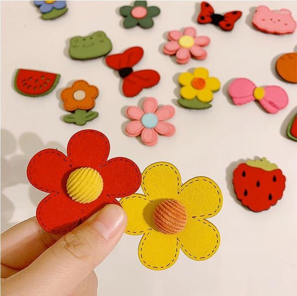 Accesorios para el cabello 5 unids/lote Candy Flower Fruit Cartoon Posts Magic Stickers niños niñas flequillo Clips adornos tocado