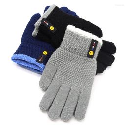 Accessoires de cheveux pour enfants de 6 à 10 ans, gants tricotés épais, mitaines extensibles chaudes d'hiver pour garçons et filles
