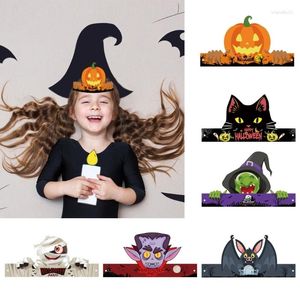 Haaraccessoires 6-delige/set Halloween Party Props Children Headwear Paper Hat voor kinderen