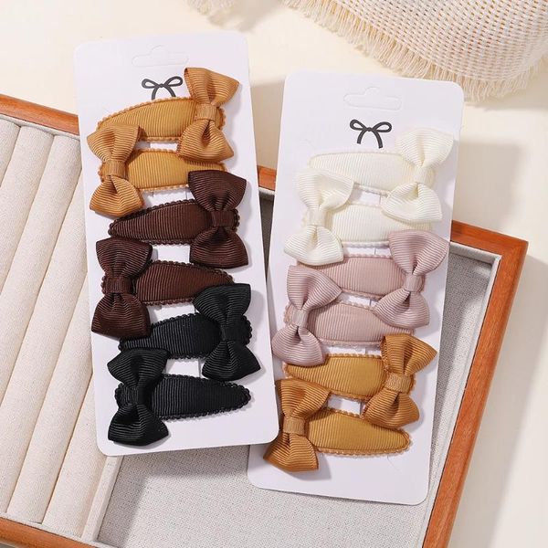 Accessoires pour cheveux, 6 pièces, jolis nœuds, épingle à cheveux, pince mignonne pour fille, bébé, couvre-chef en tissu fait à la main, Barrettes pour coiffure