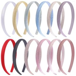 Haaraccessoires 8/12 Stuks Candygirl Meisjes Glanzende Glitter 1.5 Cm Fijne Raster Kleur Bands Hoops Party Haarbanden Lovely kids