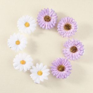 Accessoires de cheveux 8pcs Clips Daisy pour filles Barrettes de fleur en queue de cheval pour enfants Headswear