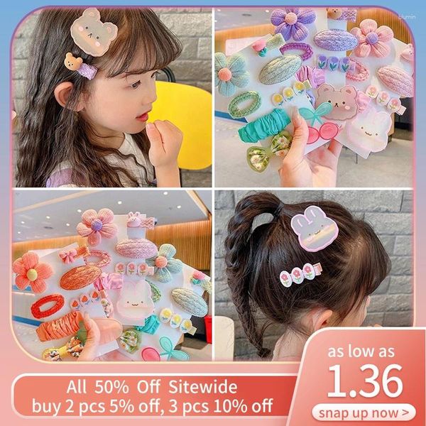 Accesorios para el cabello, 8 Uds., conjuntos de Clips para niños, pasadores de dibujos animados bonitos para niños, gorros para bebé de otoño e invierno, horquillas para niñas de princesa, pinza