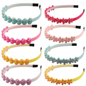 Haaraccessoires 8 stks/set Meisjes Lente Hoofdbanden Hars Hart Effen Haarbanden Bloem Bands Zoete Leuke Hairbow Ontwerp Kinderen Hoofd Hoepel