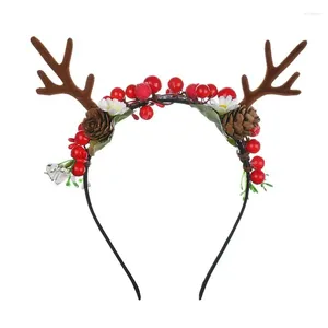 Haaraccessoires A2ES Kerst herten Antlers Horn Headband Dames Girls Hoop Hoofdtooi Fairy Costume Headpiece