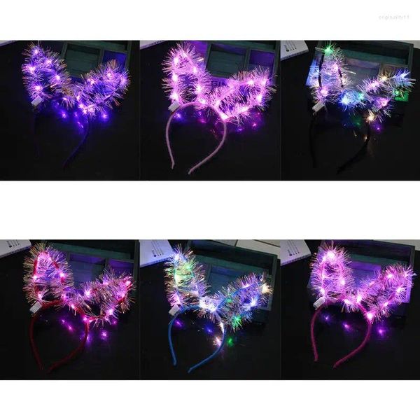 Accesorios para el cabello A2ES Mujeres Girls Ears largos LED Diadema brillo Flatero Flatero