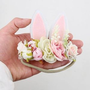 Accessoires pour cheveux, accessoire Po, coiffure en tissu de bois, fleur, cerceau pour enfants, couvre-chef de Style coréen, bandeau élastique pour fille