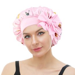 Accesorios para el cabello La nueva tapa redonda de mariposa de Amazon Bonda el￡stica Capa para dormir Beauty Hair Cap