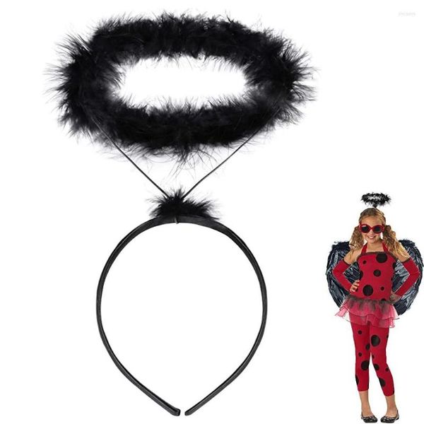 Accessoires pour cheveux Angel Halo Bandeaux Bandeau en plumes Noir Halloween Costume de Noël Accessoire Fête