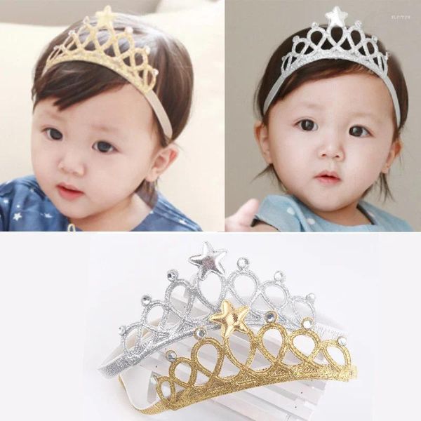 Accesorios para el cabello, diademas de corona brillantes, bandas elásticas, Tiara de princesa, diademas para niños, sombreros para niñas y bebés