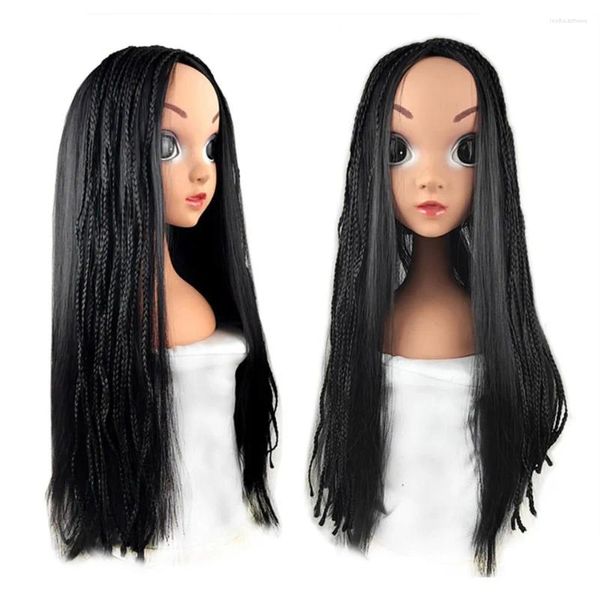 Accesorios para el cabello Asha Cosplay pelucas negras disfraz de fantasía princesa de dibujos animados niñas mujeres adultos Halloween carnaval fiesta Accesorios