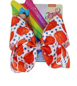 Accesorios para el cabello Otoño Acción de Gracias Arcos Horquilla Urkey Calabaza Cinta de grosgrain 8 pulgadas para niñas Niños Horquillas Horquillas 12 piezas 7093025