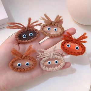 Haaraccessoires Herfst Winter Grappig Schattig Haarspeld Handgemaakte Wollen Weven Wortel Hoofd Ovaal Gezicht Zijclip Cartoon BB Clips Meisjes