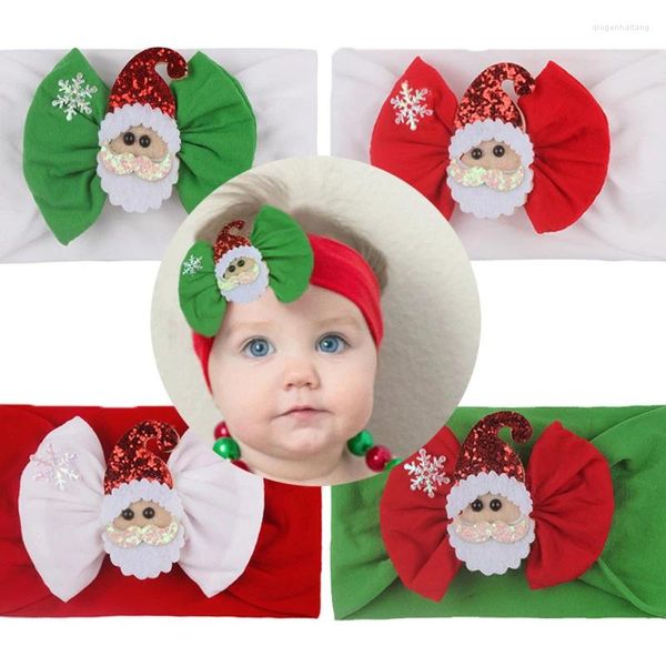 Accessoires pour cheveux Baby Band Bandeau de Noël Mignon Floral Bows Soft Nylon Mousseline de soie Princesse pour né