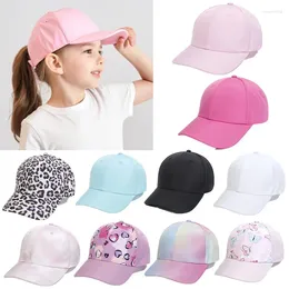 Accessoires pour cheveux, casquette de Baseball pour bébé fille, queue de cheval, chapeau de soleil à large bord pour garçons 3-6T, Bonnet de sport de plein air d'été