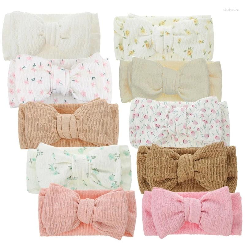 Hair Accessories Baby Big Bow Headband For Girls Breathable Stretchy Bowknot Bands Toddler Elastic Headdress Fashion Turban Headwraps