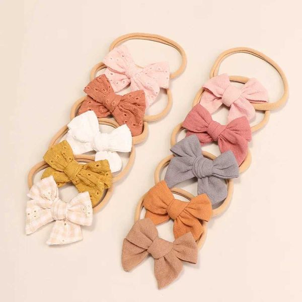 Accessoires de cheveux Baby Bow Band Band Small Hair Ties Bows Nylon Band Nylon pour filles nouveau-né bébé élastique Soft Hair Band Kids New Hair Accessoires