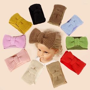 Accessoires de cheveux Baby Bowknot Band Band Crochet Head Wraps Bands Bands Softs Elastic Tricots Tricots For Girl Born Bands