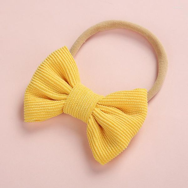 Accessoires cheveux bébé arcs bandeau pour filles enfants bandes en Nylon Super doux velours côtelé bandeau mince né enfants tout-petit