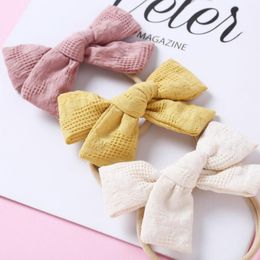 Haaraccessoires Baby Bows Hoofdband Girls Haar Accessoires Cotton Kids Princess Bands Infant Headbands Nylon Fiocco Nascita Dla DZieCi Softh