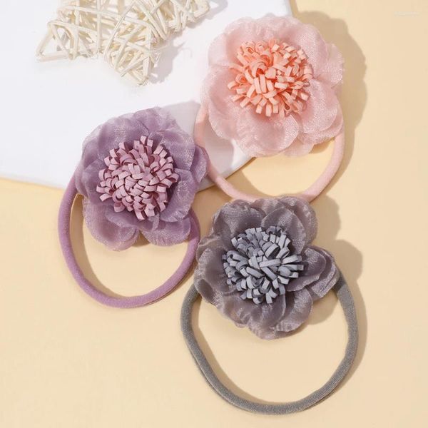 Accesorios para el cabello bebé para niños nacidos para niños Boy Boy Bands Bands Soft Nylon Diadema de flores de colores sólidos