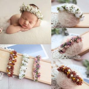 Haaraccessoires Baby Girl Headband Born Pography Props Flower Headbands Hair Accessories Studio Po Infant Headwear Headress 230313