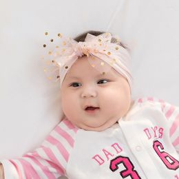 Haaraccessoires Baby Girl Headband Set Girls Bow Knoopte kabel Kabel Elastische bogen Hoofdbanden Zacht Nylon Kinderhoofddeksels
