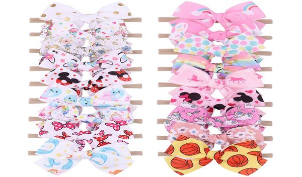 Accesorios para el cabello para niñas Baby Girl Bow Cartoon Rainbow Floral estampado Floral Targine Swear Fashion Boutique Boutique Boutique Diadema Z55890680