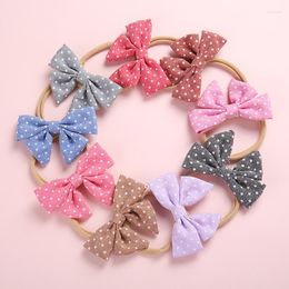 Haaraccessoires Baby Girls Hoofdband Multi -kleuren Dot Bow Knot Head Bandage Kids Toddlers Headwear Band Infant