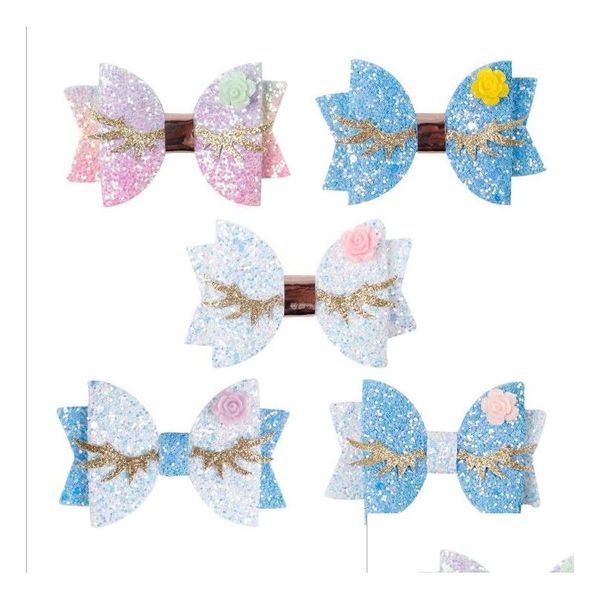 Accesorios para el cabello Baby Girls Lentejuelas Pinza para el cabello Dulce Brillo Alas de ángel doradas Flor Princesa Barrettes Niños Moda Mariposa Acceso DH7LT