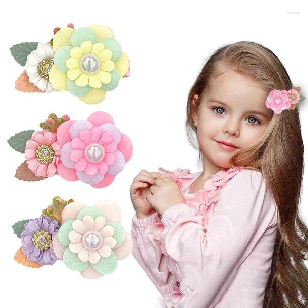 Accessoires pour cheveux, épingle à cheveux pour bébé, couvre-chef, ensemble de Style mignon et doux, combinaison d'épissure de fleurs