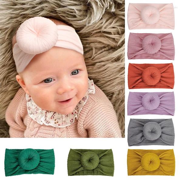 Accesorios para el cabello Sombrero de bebé Suave Flor encantadora Donuts Niña Sombreros Niño Turbante Banda Bonnet Gorro infantil Born Headwrap Hairband