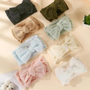 Accessoires cheveux bébé bandeau nœud papillon chapeau couleur unie fille Turban né infantile casquette bonnets tête enveloppes enfants