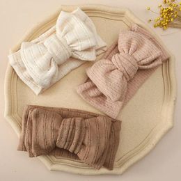 Accessoires pour cheveux Ensembles de bandeaux pour bébés, bandeaux en Nylon avec nœud pour fille, câble torsadé, Turban à nœud doux, couvre-chef pour enfants