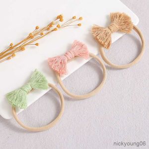 Haar Accessoires Baby Hoofdband Stropdas Knoop Hoofdbanden Voor Meisje Wollen Pasgeboren Baby Handgemaakte Head Bands Band Stretchy R230608