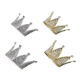 Haaraccessoires Baby Hexagon Luxe Rhinestone Crown Mini Tiara Wedding Princess Girls Birthday Party Headband Decor215C7392083 Drop DHXSZ