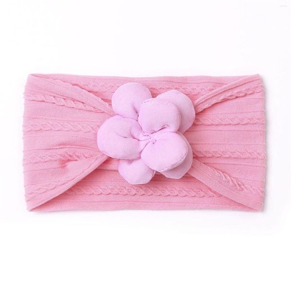 Accesorios para el cabello, diademas para bebés, niños pequeños, niñas, elástico sólido, diadema anudada con flores, diadema para el baño