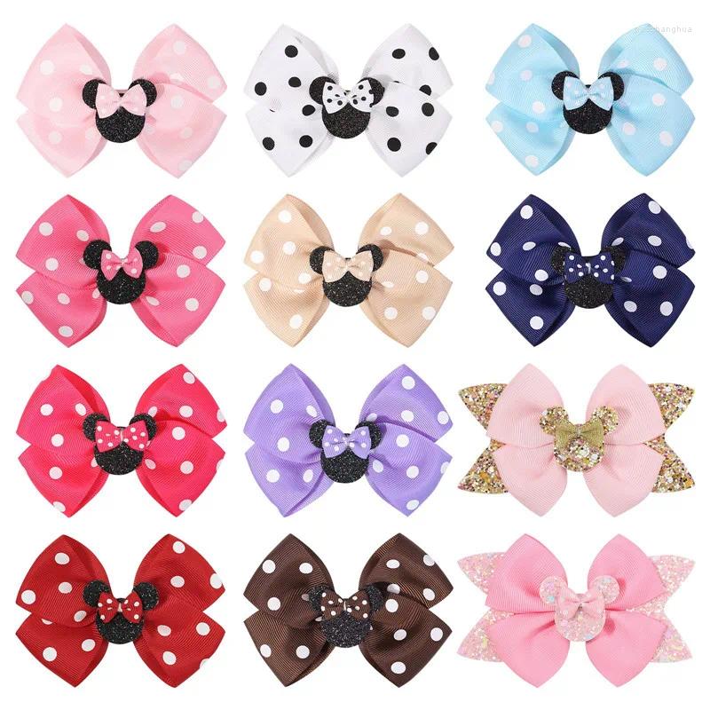 Hair Accessories Baby Kids Pins Clips Ornaments For Girls Dot Sequin Ribbon Bow Hairpin Barrette Headwear Hairgrip