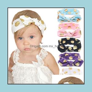 Haaraccessoires Baby Mooie Bunny Ear Hoofdband sjaal Brozing Head Band Katoen Bow Hoofdwrap Elastische Knoop Konijn MxHome Drop de MxHome DH72X