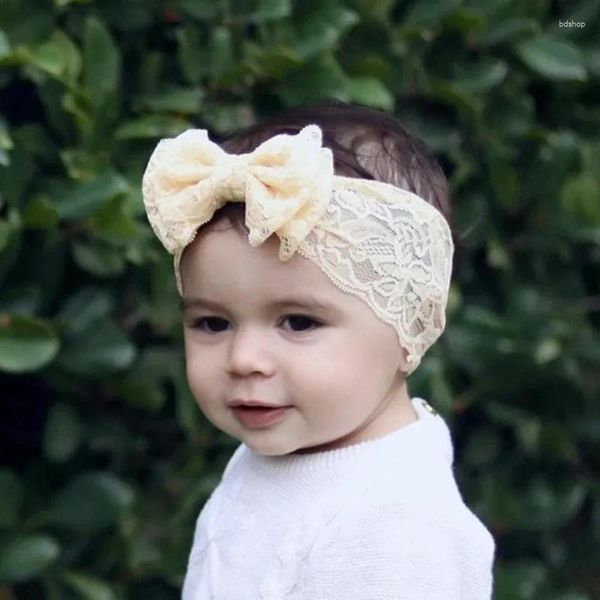 Accessoires de cheveux bébé enfant en bas âge fille mignonne enfants arc bandeau Turban bandeau chapeaux dentelle nœud papillon bandeaux pour les filles