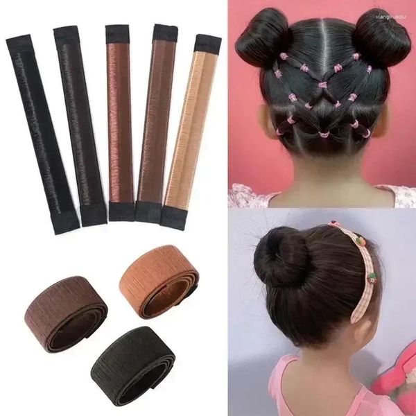 Accessoires pour cheveux, boule torsadée, fabricant de chignons synthétiques, beignets, bourgeons, bandeaux doux, plat français, faits pour enfants filles