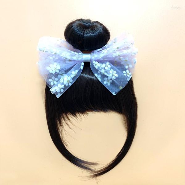 Accesorios para el cabello Bandas Infant Baby Girl Buns Peluca Sombrero Princesa Mesh Bow Born Niños Diademas Para Niños Niñas Headwear