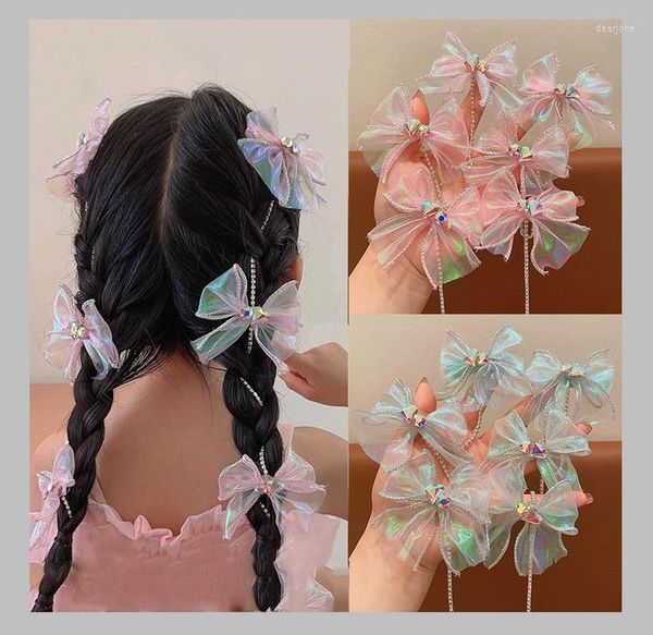 Accesorios para el cabello Arco de cuentas Niños Flores coloridas Cadena trenzada Perla Mariposa Niñas Verano Bebé