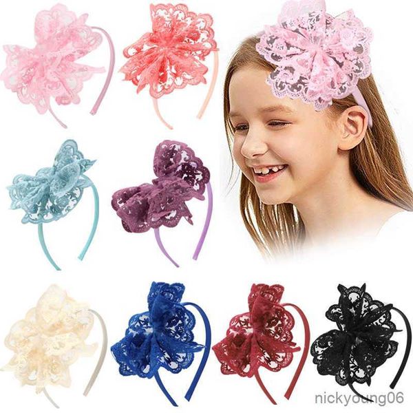 Accesorios para el cabello Lazo grande Cinta Diadema Niñas Aro rosa Sombreros Bebé Floral Diadema Niño Foto Herramientas R230608