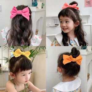 Accessoires pour cheveux Grands nœuds sur clips Couleur unie Princesse Dance Party Hairgrip Belle épingle à cheveux Adorable GirlsHeadwear Accessoire pour enfants